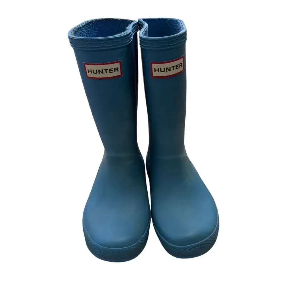 Hunter Rain Boots Toddler Kids Size 10/11 blue *some fade*